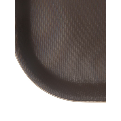 Поднос прорезиненный прямоугольный 500х380х25 мм коричневый [1520CT Brown] - изображение 3